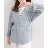 【natural couture】ベルト付きシアージャケット | NICE CLAUP / OLIVE des OLIVE OUTLET | 詳細画像30