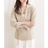 【natural couture】ベルト付きシアージャケット | NICE CLAUP / OLIVE des OLIVE OUTLET | 詳細画像32