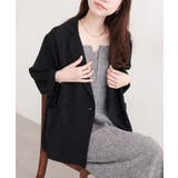 ブラック | 【natural couture】ベルト付きシアージャケット | NICE CLAUP / OLIVE des OLIVE OUTLET