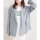 サックス | 【natural couture】ベルト付きシアージャケット | NICE CLAUP / OLIVE des OLIVE OUTLET