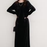 【natural couture】袖口シャーリングベロアワンピース | NICE CLAUP / OLIVE des OLIVE　OUTLET | 詳細画像19 