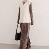 【natural couture】袖口シャーリングベロアワンピース | NICE CLAUP / OLIVE des OLIVE　OUTLET | 詳細画像6 