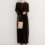 【natural couture】袖口シャーリングベロアワンピース | NICE CLAUP / OLIVE des OLIVE　OUTLET | 詳細画像8 