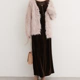 【natural couture】袖口シャーリングベロアワンピース | NICE CLAUP / OLIVE des OLIVE　OUTLET | 詳細画像12 