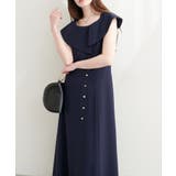 ネイビー | 【natural couture】アシメカラーオフショル風ワンピース | NICE CLAUP / OLIVE des OLIVE　OUTLET