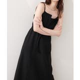ブラック | 【natural couture】フロントスリットキャミワンピース | NICE CLAUP / OLIVE des OLIVE OUTLET