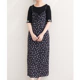 ブラック | 【natural couture】フルーツ柄キャミワンピース | NICE CLAUP / OLIVE des OLIVE OUTLET