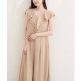 ベージュ | 【natural couture】フリルカラーノースリワンピース | NICE CLAUP / OLIVE des OLIVE OUTLET