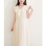 アイボリー | 【natural couture】フリルカラーノースリワンピース | NICE CLAUP / OLIVE des OLIVE OUTLET