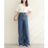 【natural couture】12OZデニム脇レースパンツ | NICE CLAUP / OLIVE des OLIVE OUTLET | 詳細画像12