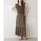ブラウン | 【natural couture】リブ使いTOPS×ギャザー切り替えスカートSE… | NICE CLAUP / OLIVE des OLIVE OUTLET