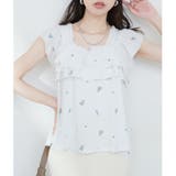 【natural couture】フラワー刺繍フリルショルダーキャミ | NICE CLAUP / OLIVE des OLIVE OUTLET | 詳細画像2