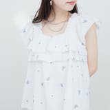 【natural couture】フラワー刺繍フリルショルダーキャミ | NICE CLAUP / OLIVE des OLIVE OUTLET | 詳細画像4