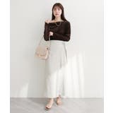 【natural couture】ラップ風ツイードスカート | NICE CLAUP / OLIVE des OLIVE　OUTLET | 詳細画像3 