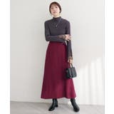 ボルドー | 【natural couture】ラップ風ツイードスカート | NICE CLAUP / OLIVE des OLIVE　OUTLET