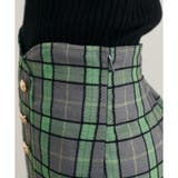 【natural couture】デザイン釦ラップ風チェックスカート | NICE CLAUP / OLIVE des OLIVE　OUTLET | 詳細画像19 