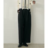 ブラック | 【natural couture】サイドボタンパンツ | NICE CLAUP / OLIVE des OLIVE　OUTLET