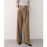 【natural couture】バックルベルト付きタックパンツ | NICE CLAUP / OLIVE des OLIVE　OUTLET | 詳細画像1 