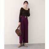 【natural couture】バックルベルト付きタックパンツ | NICE CLAUP / OLIVE des OLIVE　OUTLET | 詳細画像20 