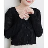 針抜きリブVネックシアーCD | NICE CLAUP / OLIVE des OLIVE　OUTLET | 詳細画像1 