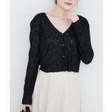 針抜きリブVネックシアーCD | NICE CLAUP / OLIVE des OLIVE　OUTLET | 詳細画像2 