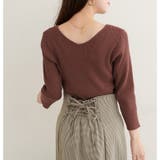 【natural couture】前後2WAY7分袖リブニット | NICE CLAUP / OLIVE des OLIVE OUTLET | 詳細画像14