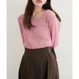 【natural couture】前後2WAY7分袖リブニット | NICE CLAUP / OLIVE des OLIVE OUTLET | 詳細画像10