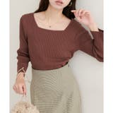 ボルドー | 【natural couture】前後2WAY7分袖リブニット | NICE CLAUP / OLIVE des OLIVE OUTLET