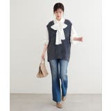 【natural couture】フェザーヤーンニットベスト | NICE CLAUP / OLIVE des OLIVE　OUTLET | 詳細画像12 