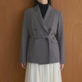 【natural couture】ベルト付きロングテーラージャケット | NICE CLAUP / OLIVE des OLIVE　OUTLET | 詳細画像1 