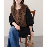 ブラウン | 【natural couture】フェイクファーベスト | NICE CLAUP / OLIVE des OLIVE OUTLET