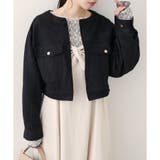 ブラック | 【natural couture】スウェード風ブルゾン | NICE CLAUP / OLIVE des OLIVE　OUTLET