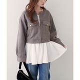 モカ | 【natural couture】スウェード風ブルゾン | NICE CLAUP / OLIVE des OLIVE　OUTLET