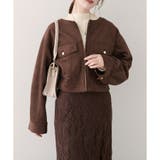 ブラウン | 【natural couture】スウェード風ブルゾン | NICE CLAUP / OLIVE des OLIVE　OUTLET