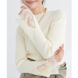 【natural couture】袖口レースもちもちリブタートル | NICE CLAUP / OLIVE des OLIVE OUTLET | 詳細画像2
