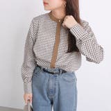 Lベージュ | パールボタンクレリックシャツ | NICE CLAUP OUTLET