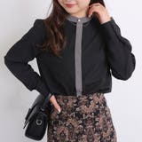 ブラック | パールボタンクレリックシャツ | NICE CLAUP OUTLET