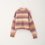 オレンジ | グラデーションハイネックニットプルオーバー | NICE CLAUP OUTLET