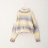 イエロー | グラデーションハイネックニットプルオーバー | NICE CLAUP OUTLET