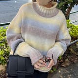 グラデーションハイネックニットプルオーバー | NICE CLAUP OUTLET | 詳細画像3