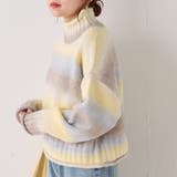 グラデーションハイネックニットプルオーバー | NICE CLAUP OUTLET | 詳細画像8