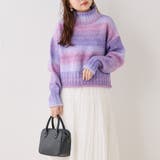 グラデーションハイネックニットプルオーバー | NICE CLAUP OUTLET | 詳細画像9