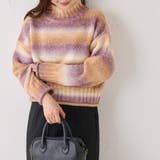グラデーションハイネックニットプルオーバー | NICE CLAUP OUTLET | 詳細画像12