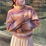 グラデーションハイネックニットプルオーバー | NICE CLAUP OUTLET | 詳細画像1