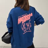 ブルー | 【再入荷】HOTDOG&JUICEプリント 裏起毛スウェット | NICE CLAUP OUTLET