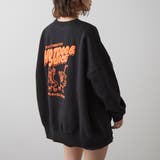 ブラック | 【再入荷】HOTDOG&JUICEプリント 裏起毛スウェット | NICE CLAUP OUTLET