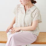 ラメ入りコットンリネンポロニット | NICE CLAUP / OLIVE des OLIVE　OUTLET | 詳細画像5 