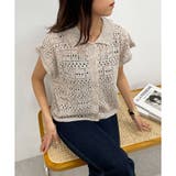 ラメ入りコットンリネンポロニット | NICE CLAUP / OLIVE des OLIVE　OUTLET | 詳細画像6 