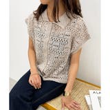 ラメ入りコットンリネンポロニット | NICE CLAUP / OLIVE des OLIVE　OUTLET | 詳細画像8 