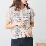 ラメ入りコットンリネンポロニット | NICE CLAUP / OLIVE des OLIVE　OUTLET | 詳細画像11 